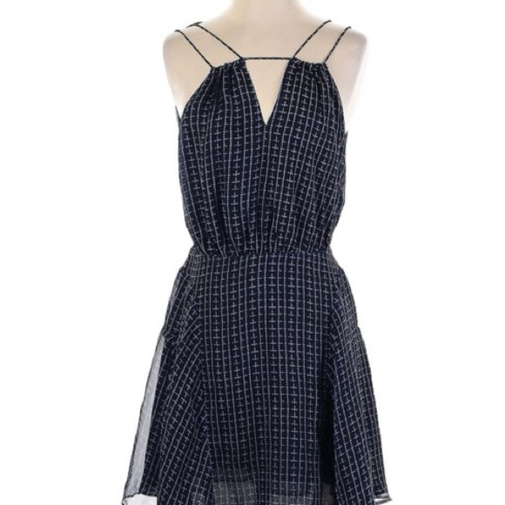 Navy Blue Spaghetti Strap Dress